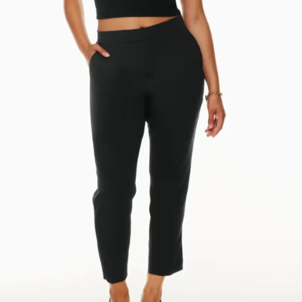 Babaton Tailored Wool Cropped Trousers, pleated tapered pants size 4 or small